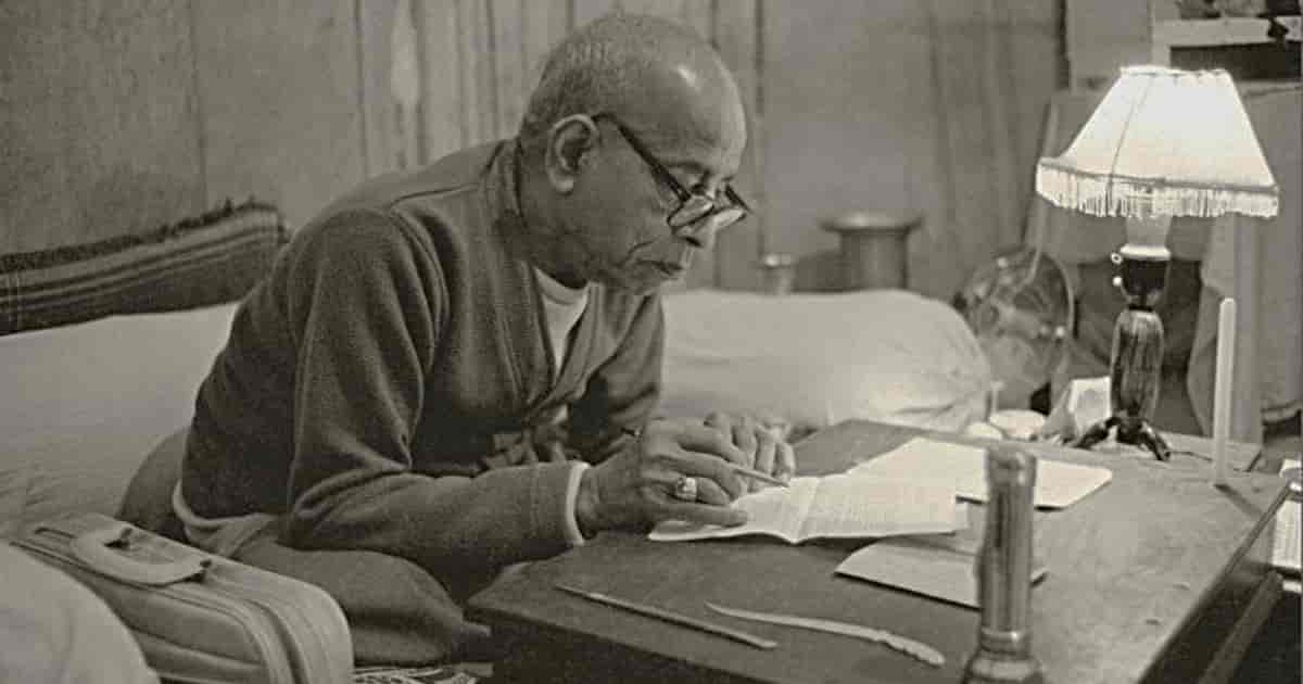 Srila Prabhupada writing